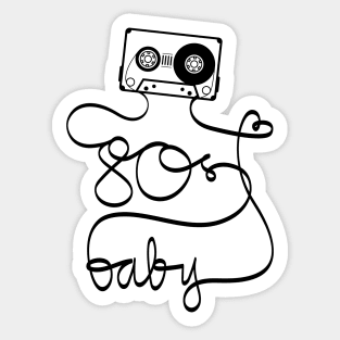 80s Baby 1 Sticker